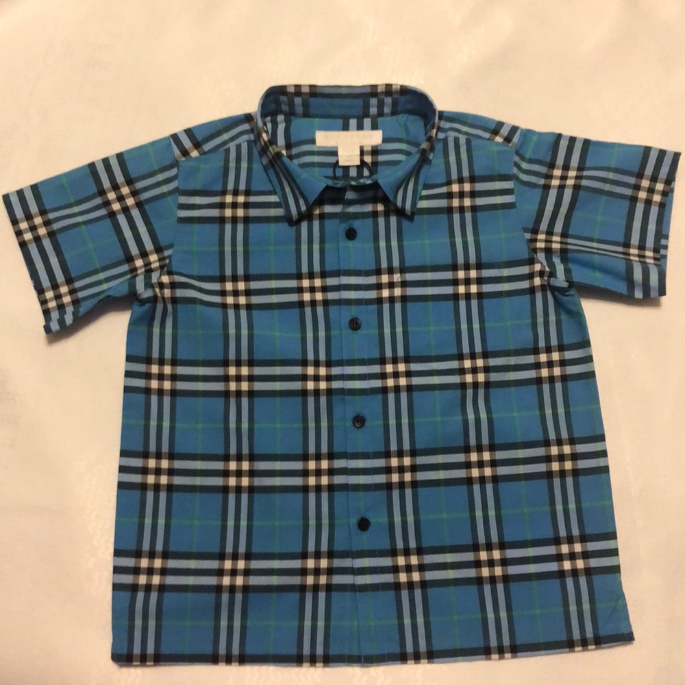 NWT - Burberry Boys’ Steven Check Button Up Shirt